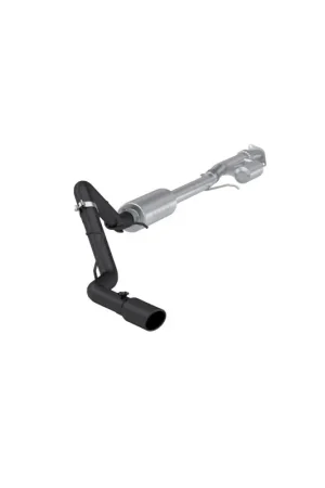 MBRP 19-24 GM 1500 Silverado/Sierra 2.7L Blk-Coated Alum. Steel 3in Cat-Back Single Side 4in Blk Tip Luxury