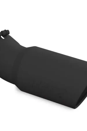 Viral MBRP Universal Tip 6in OD 5in Inlet 15.5in Length 30 Deg Bend Angled Rolled End Black