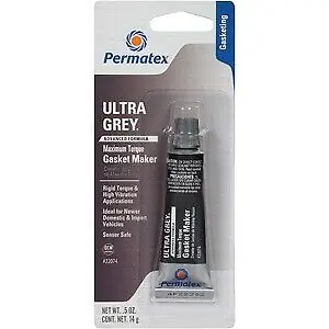 Warranty Included Permatex® Ultra Grey® Rigid High-Torque RTV Silicone Gasket Maker 22074