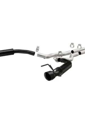 While Supplies Last MagnaFlow Cat-Back 15-16 Ford Mustang 2.3L L4 Competition SS 3in Dual Split Rear 4.5in Black Tips