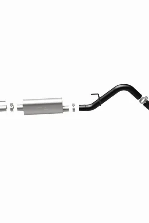 MagnaFlow SYS Cat-Back 11-14 Ford F-150 3.5L V6 EcoBoost 3in Black Single Side Exit Rear 3 Tip One Day Deal