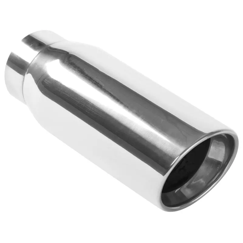 MagnaFlow Tip Stainless Double Wall Round Single Outlet Polished 4.5in DIA 3.5in Inlet 12in Length Sale