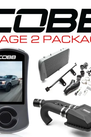 Hassle-Free Returns Cobb 17-19 Ford F-150 EcoBoost 3.5L Stage 2 Power Package w/TCM - Silver