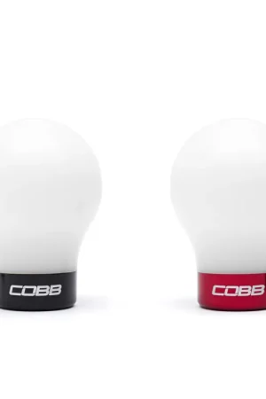 Cobb Mazda 6-Speed Weighted COBB Shift Knob - White (Incl. Both Red + Blk Collars) Authentic