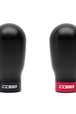 Cobb Mazda 6-Speed Tall Weighted COBB Shift Knob - Black (Incl. Both Red + Blk Collars) Bulk Order