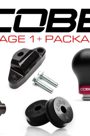 Cobb 02-07 Subaru WRX 5MT w/Factory Short Shift Stg 1+ Drivetrain Pkg (Weighted Knob) - Blk Save Now