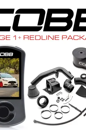 Cobb 14-19 Ford Fiesta ST Stage 1+ Redline Carbon Fiber Power Package Direct From Factory