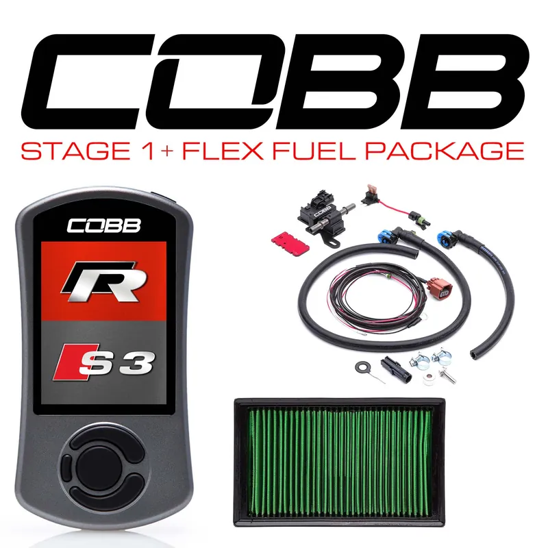 Free Delivery Cobb Stage 1+ Flex Fuel Power Pkg VW Golf R (MK7/7.5) / Audi S3 (8V)