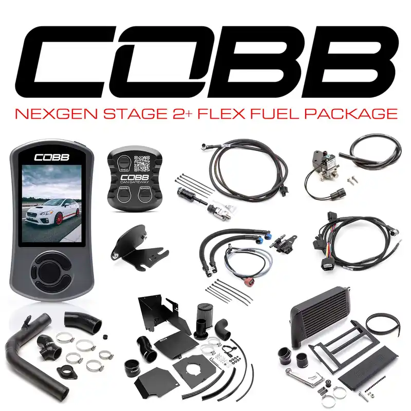 Cobb 15-17 Subaru WRX NexGen Stage 2 + CAN Flex Fuel Power Package (SF Intake) - Black Direct From Manufacturer