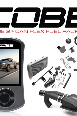 Limited Time Cobb 17-20 Ford F-150 Ecoboost Raptor Stage 2+ CAN Flex Fuel Power Package - Silver
