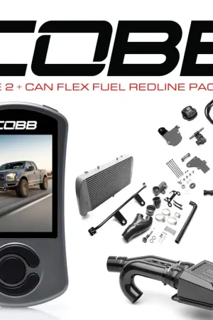 Cobb 17-20 Ford F-150 Ecoboost Raptor w/TCM Stage 2+ CAN Flex Fuel Redline CF Power Package - Silver Trusted Brand