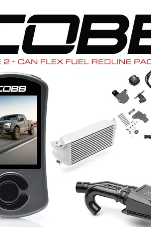 Cobb 17-20 Ford F-150 Ecoboost Raptor Stg2+ CAN Flex Fuel Redline CF Power Pkg (OE Loc I/C) - Silver Worldwide Shipping
