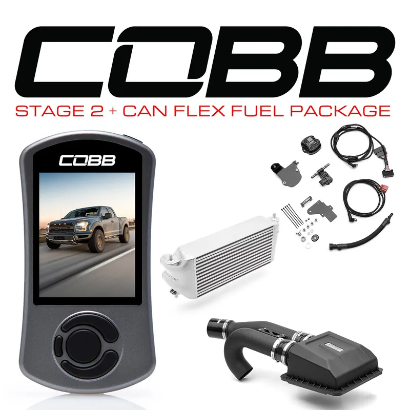 Cobb 17-20 Ford F-150 Ecoboost Raptor Stage 2+ CAN Flex Fuel Power Pkg (OE Loc I/C) - Silver Limited Edition
