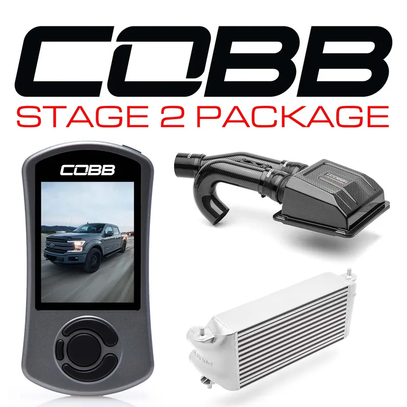 Cobb 17-19 Ford F-150 Ecoboost 3.5L w/TCM Stage 2 Redline CF Power Pkg - Silver (Factory Loc. I/C) Markdown
