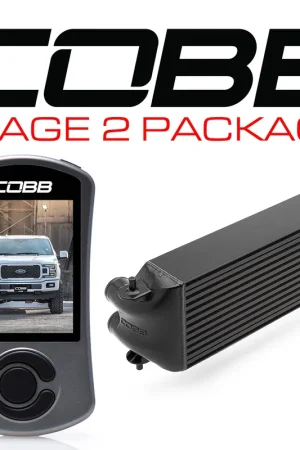 Cobb 18-20 Ford F-150 2.7L Stage 2 Power Package - Black (Factory Loc. Intercooler / No Intake) While Supplies Last