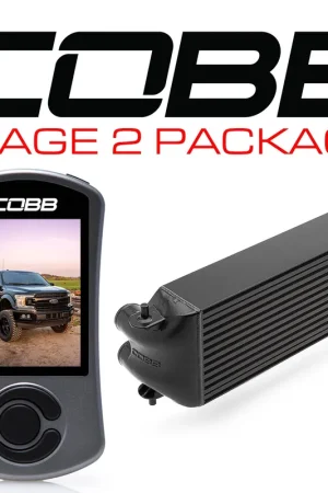 Cobb 2020 Ford F-150 Ecoboost 3.5L Stage 2 Power Package - Black (Factory Loc. I/C + NO INTAKE) Limited Time