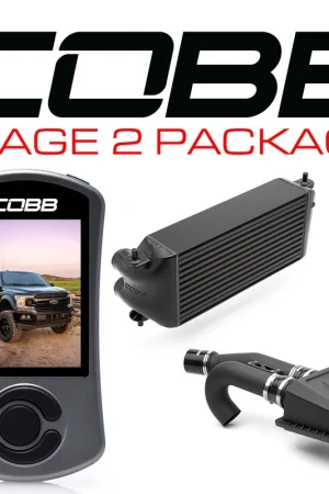 Cobb 2020 Ford F-150 Ecoboost 3.5L Stage 2 Power Package - Black (Factory Location I/C) Reduced Price