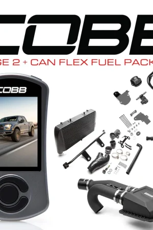 Cobb 17-20 Ford F-150 Ecoboost Raptor Stage 2+ CAN Flex Fuel Power Package - Black Authentic