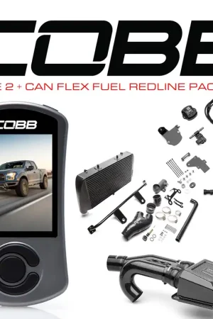 Express Delivery Cobb 17-20 Ford F-150 Ecoboost Raptor Stage 2+ CAN Flex Fuel Redline CF Power Package - Black