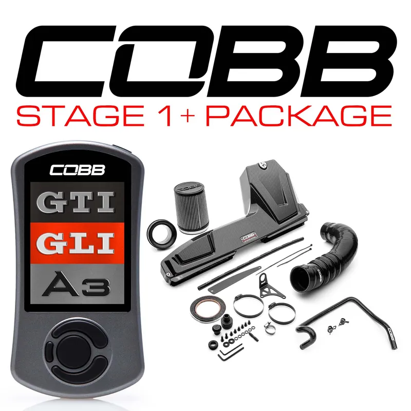 Best Choice Cobb VW MK7/7.5 GTI + Audi A3 8V Stage 1+ Redline CF Power Pkg w/DSG + S Tronic Flashing