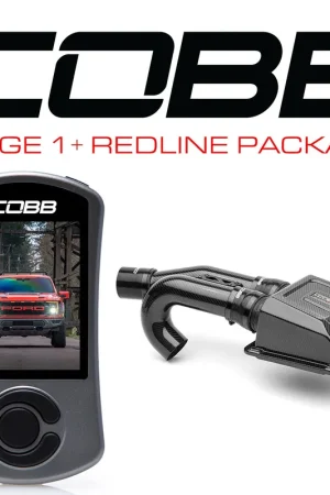 Cobb 21-22 Ford F-150 RaptorStage 1+ Redline Carbon Fiber Power Package Fan Favorite