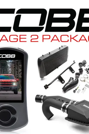 Budget Cobb 21-22 Ford F-150 Raptor Stage 2 Power Package w/FMIC (w/ HCT Intake) - Blk