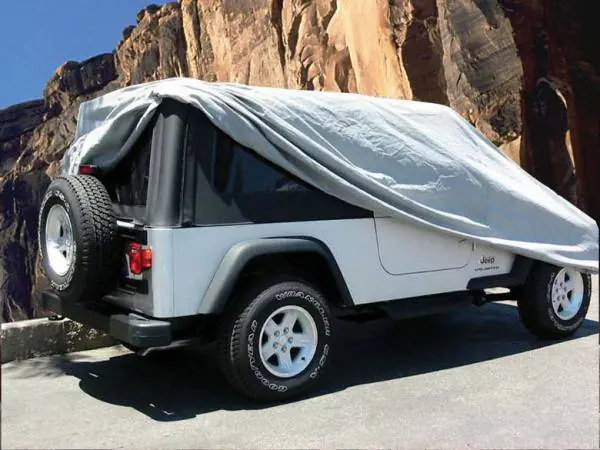 Jeep Wrangler Rampage Car Cover - 4 Layer - Grey with Lock - Cable & Storage Bag - 1203 Premium