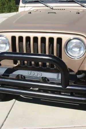 Jeep Wrangler Rampage Double Tube Bumper - Front with Hoop - Black - 8620 Brand New