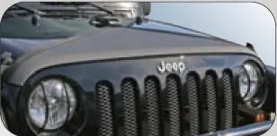 Bargain Jeep Wrangler Rampage Hood Bra - Triangle - Black Denim - 1102