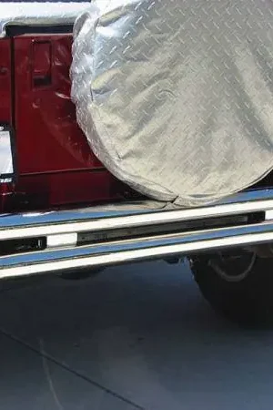 Jeep CJ Rampage Double Tube Rear Bumper with Receiver - Black - 7648 Buy Direct