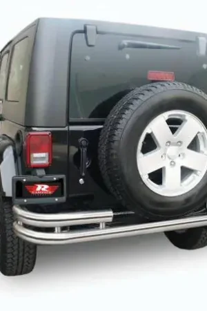 Best Choice Jeep Wrangler Rampage Double Tube Rear Bumper - Black - 86648