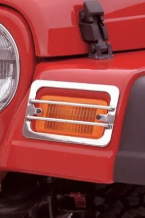 Latest Jeep Wrangler Rampage Euro Front Light Cover Kit - Stainless - 6PC - 5480