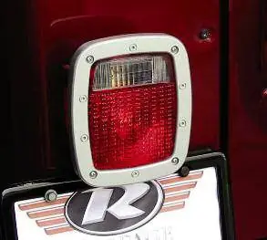 Jeep Wrangler Rampage Bead Lock Taillight Bezel - Brushed Aluminum - 508470 Shop Now