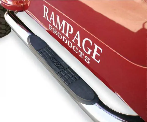 Dodge Ram Rampage SRS Side Bars with Recessed Step - 2 Inch - Pair - Polished Stainless Steel - 416 Time-Limited
