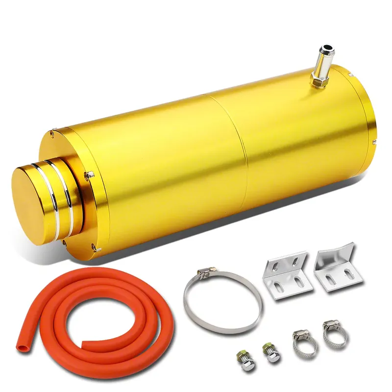 Hot Picks Aluminum Coolant Overflow Tank; Gold
