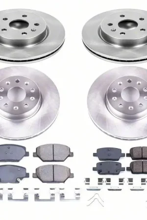 PowerStop OE Replacement Brake Rotor and Pad Kit; Front and Rear Place Order
