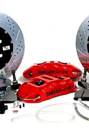 Baer Extreme+ Rear Big Brake Kit with Shelby Logo and 14-Inch Rotors; Red Calipers Seasonal Sale