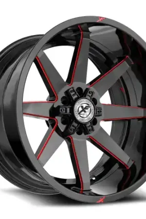 XF Off-Road XF-236 5x127/5x139.7 20x9 +12 Gloss Black & Red Milled Shop Now