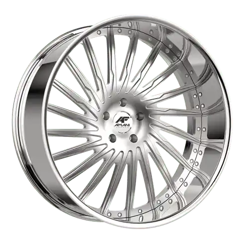 Amani Cultura 5x115/5X120 22x9 +15 Brush Center Chrome Lip No Minimum Order