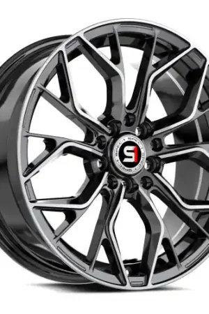 Spec-1 SP-76 4x100/4x114.3 15x6.5 +20 Gloss Black & Machined One Day Deal