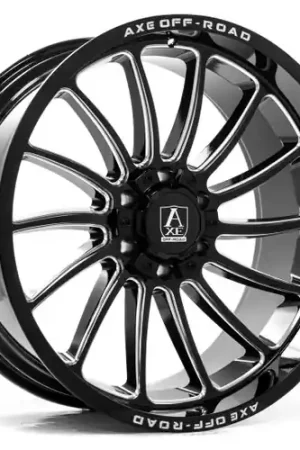 Axe CHRONUS 8x180 24X12 -44 GLOSS BLACK MILLED Exclusive