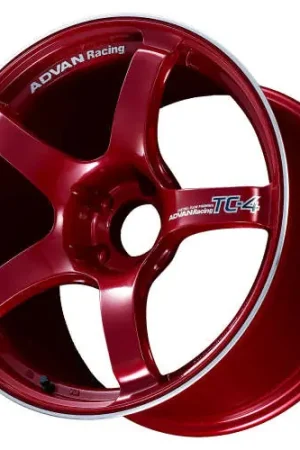 Advan Racing TC4 5x114.3 18x8.0 +45 RACING CANDY RED & RING New Release