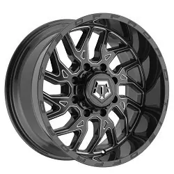 TIS 544BM 2.0 5x127/5x139.7 20x10 -20 Gloss Black w/Milled Accents No Minimum Order