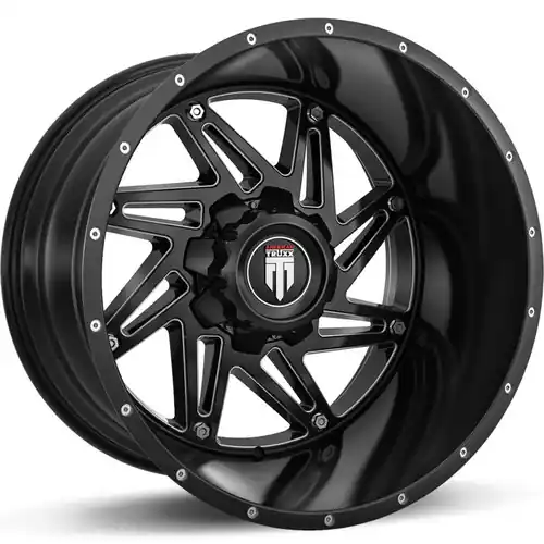 Authentic American Truxx Warrior AT165 5x127 20x10-24 Black/Milled
