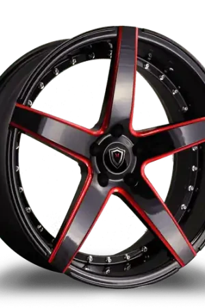 Super Sale MARQUEE WHEELS M3226 5x112 22x10.5+40 BLACK / RED MILLING