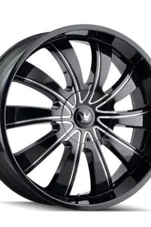 Get Yours Mazzi Rolla 374 5x127/5x139.7 24x9.5+18 Black/Milled Spokes