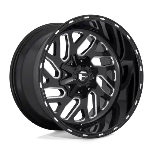 Super Sale Fuel 1PC D581 TRITON 8X180 22X10 -18 GLOSS BLACK MILLED