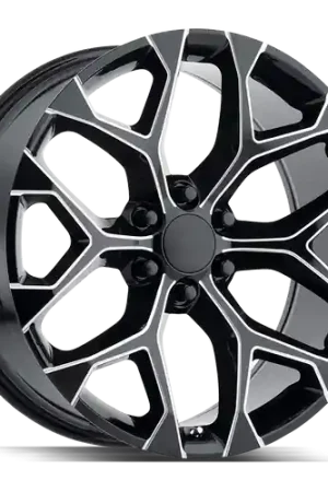 Strada OE Replica Snowflake 6x139.7 26x10 +31 Gloss Black Milled Latest