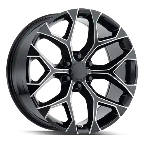 Strada OE Replica Snowflake 6x139.7 26x10 +31 Gloss Black Milled Latest