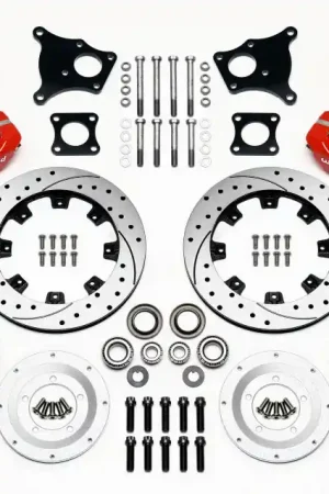 Wilwood Forged Dynalite Front Kit 12.19in Drilled Red AMC 71-76 OE Dis — PMD Premier Motoring Development Sale